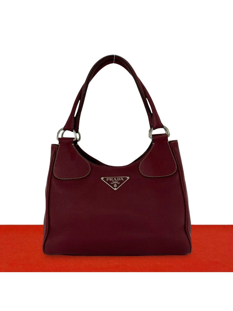 Prada Leather Mini Tote Shoulder Bag